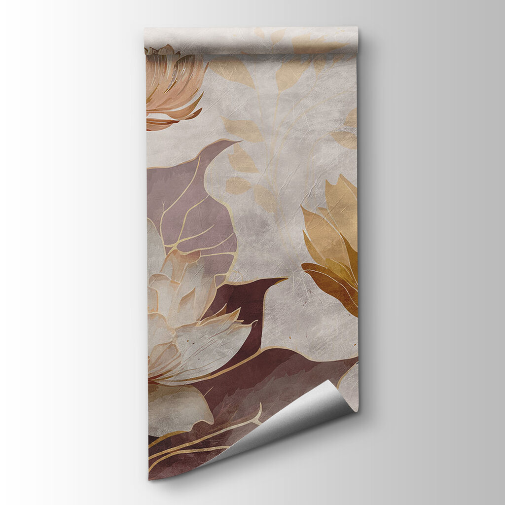 Schilderij van bloemen en bladeren — productweergave