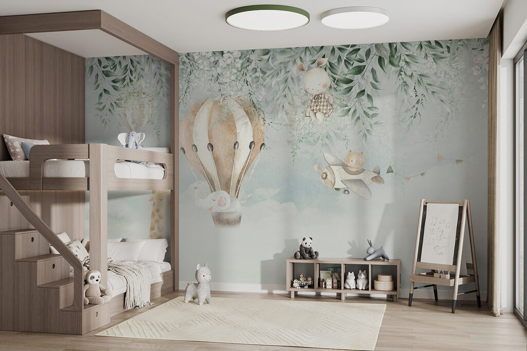 Dierenballon tussen hangend blad — interieur 3