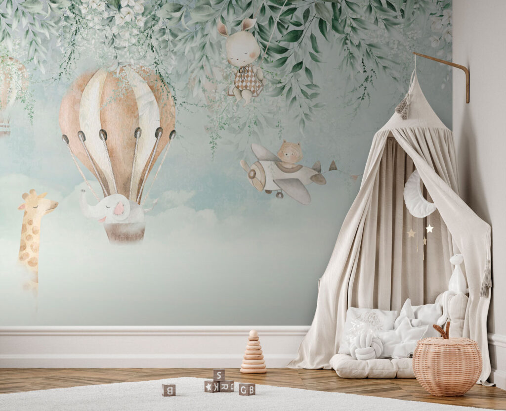 Dierenballon tussen hangend blad — interieur 6