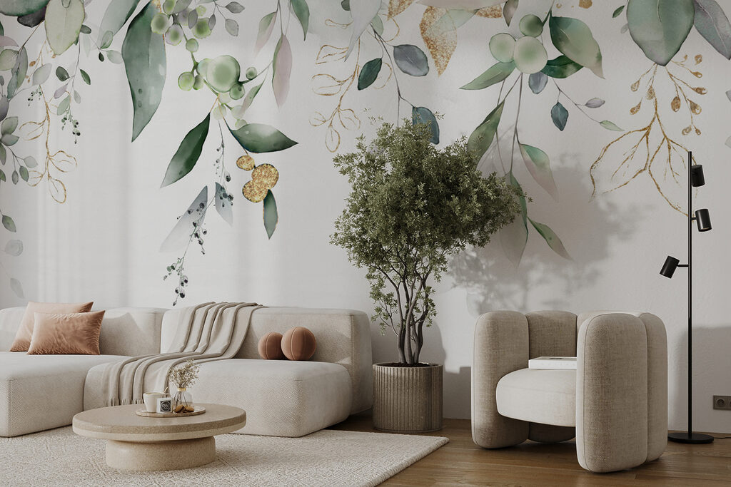 Een bladerdak op wit — interieur 5