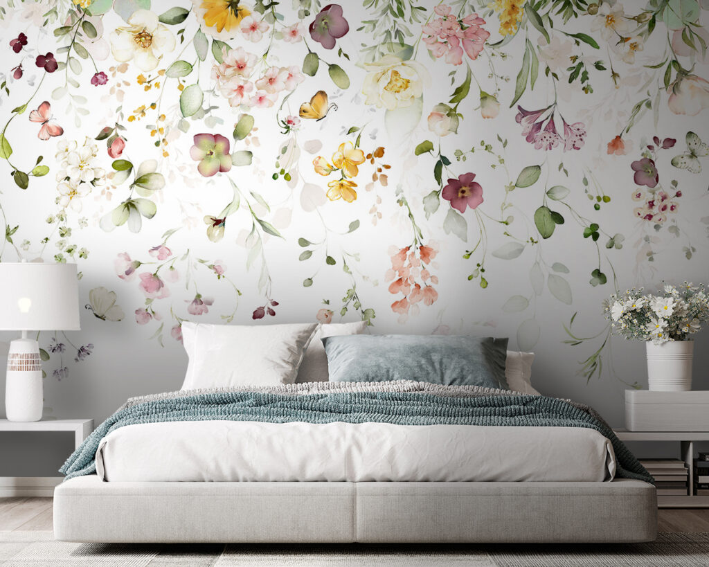 Schilderij van bloemen en bladeren — interieur 2