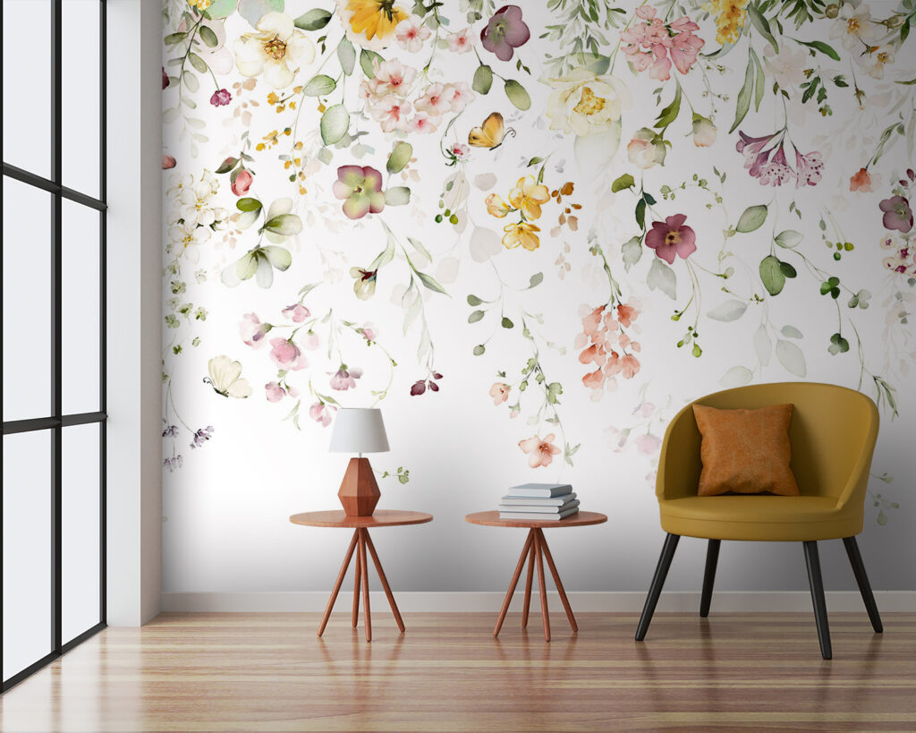 Schilderij van bloemen en bladeren — interieur 3