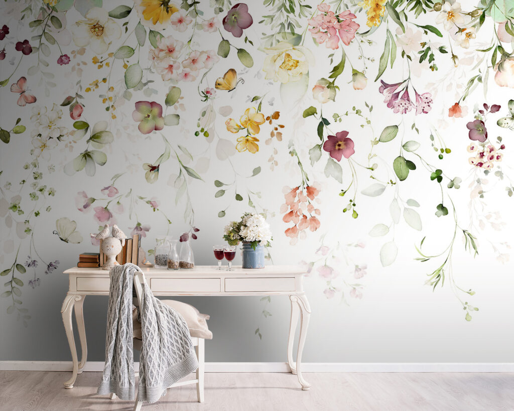 Schilderij van bloemen en bladeren — interieur 5