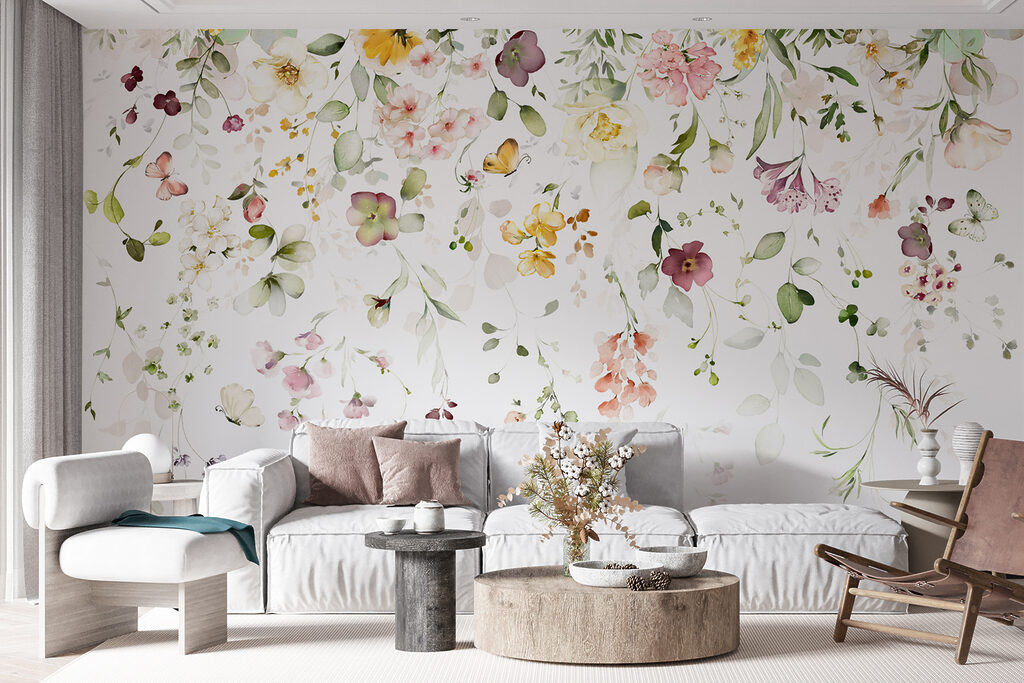 Schilderij van bloemen en bladeren — interieur 4