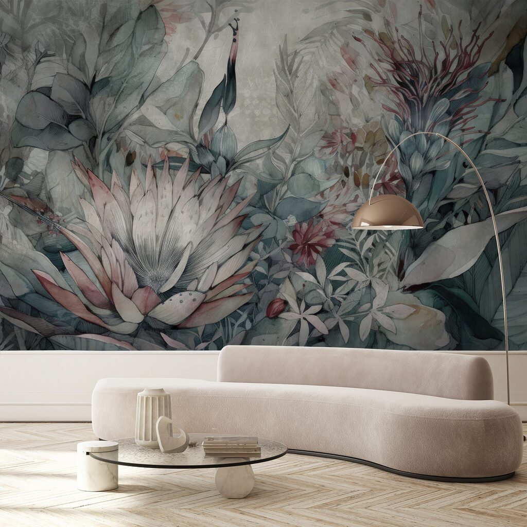 Schilderij van bloemen en bladeren — interieur 4
