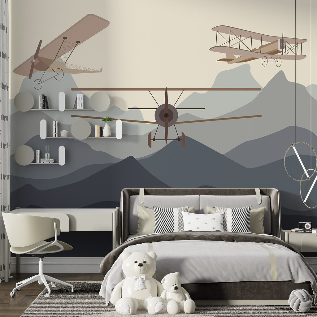 Twee vliegtuigen vliegen in de lucht — interieur 4