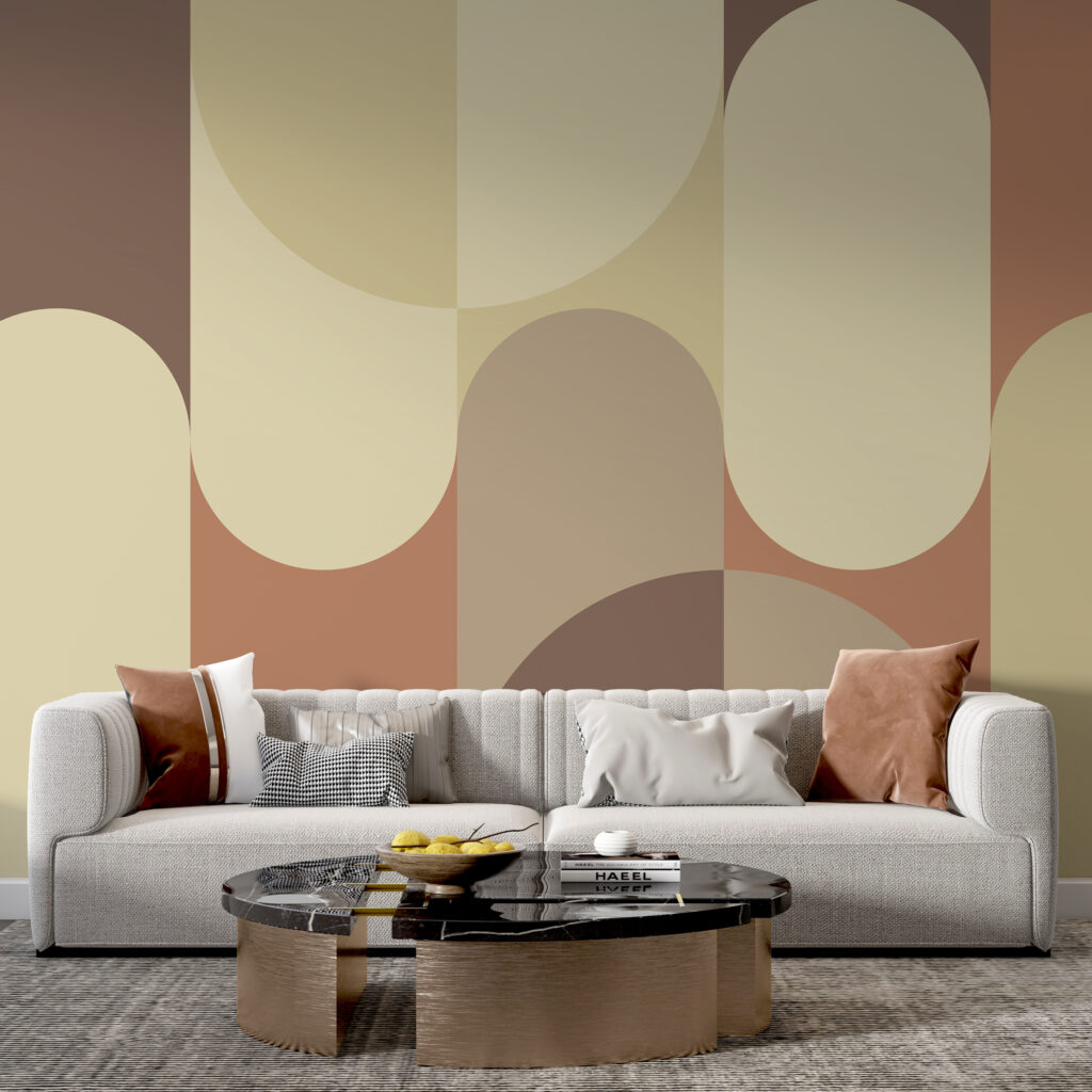 Ronde banen in aardetinten — interieur 3