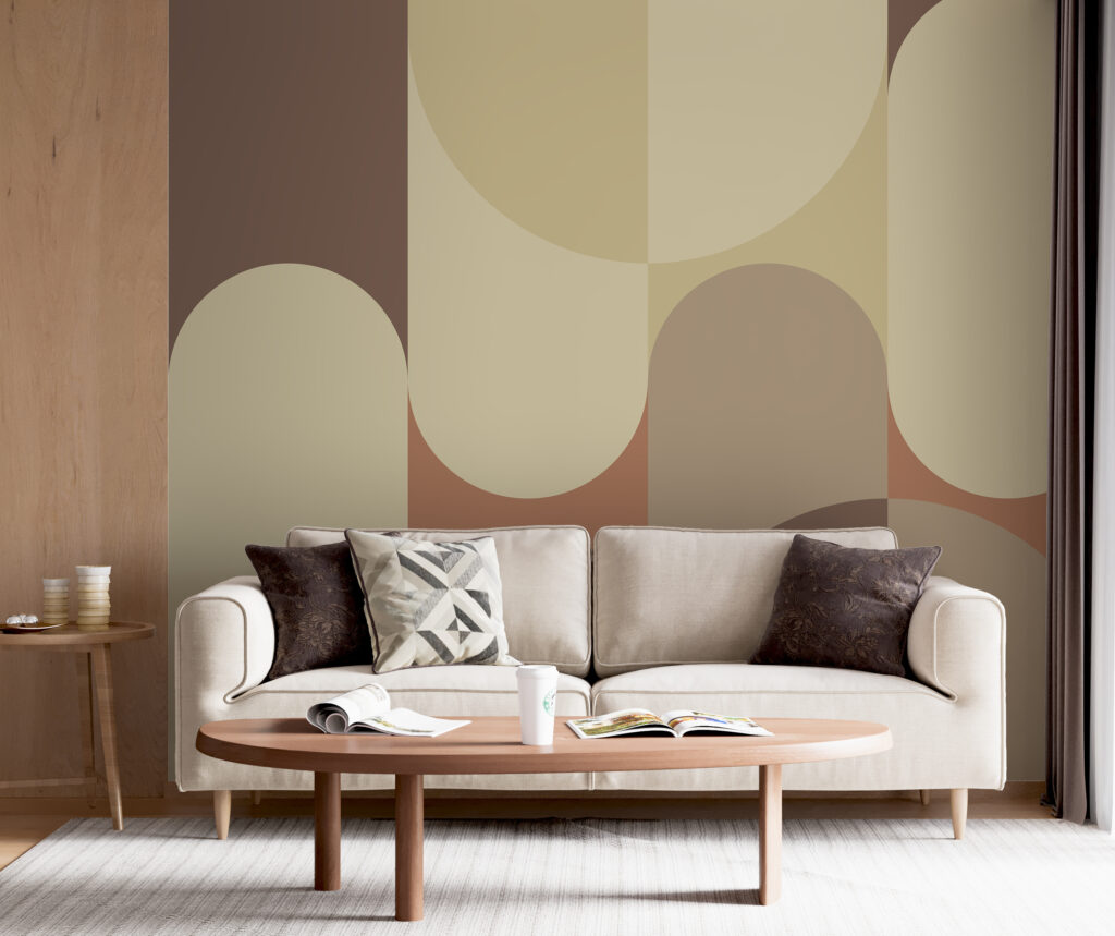 Ronde banen in aardetinten — interieur 6