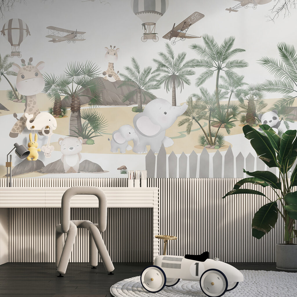 Safaridieren achter witte hekjes — interieur 4