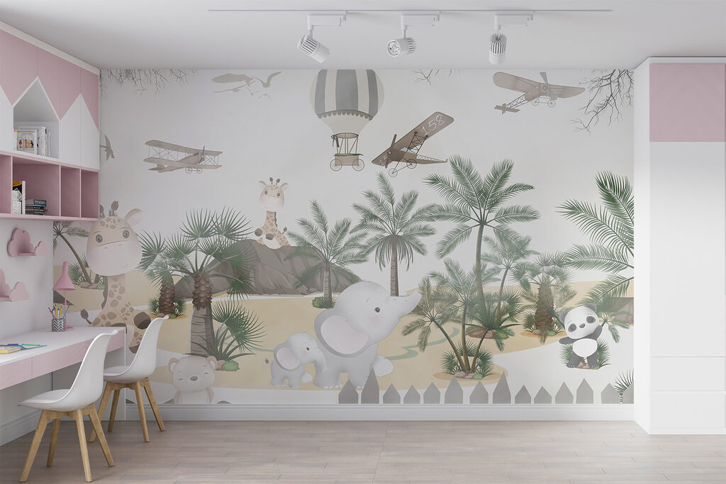 Safaridieren achter witte hekjes — interieur 5