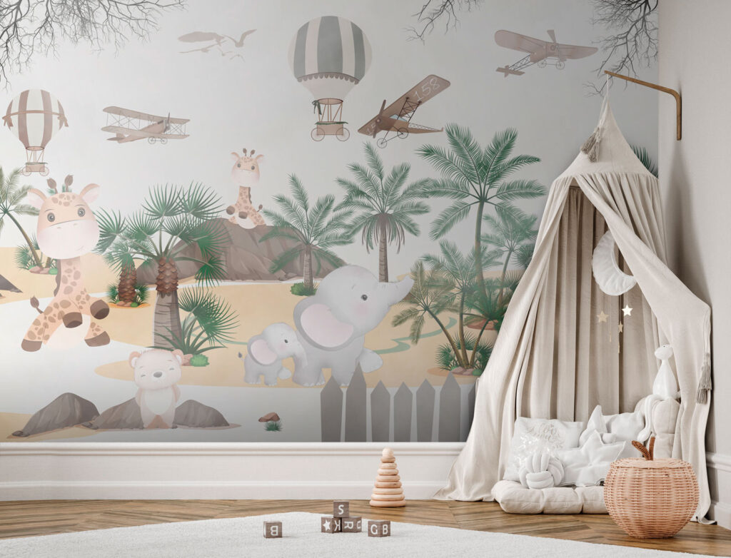 Safaridieren achter witte hekjes — interieur 2