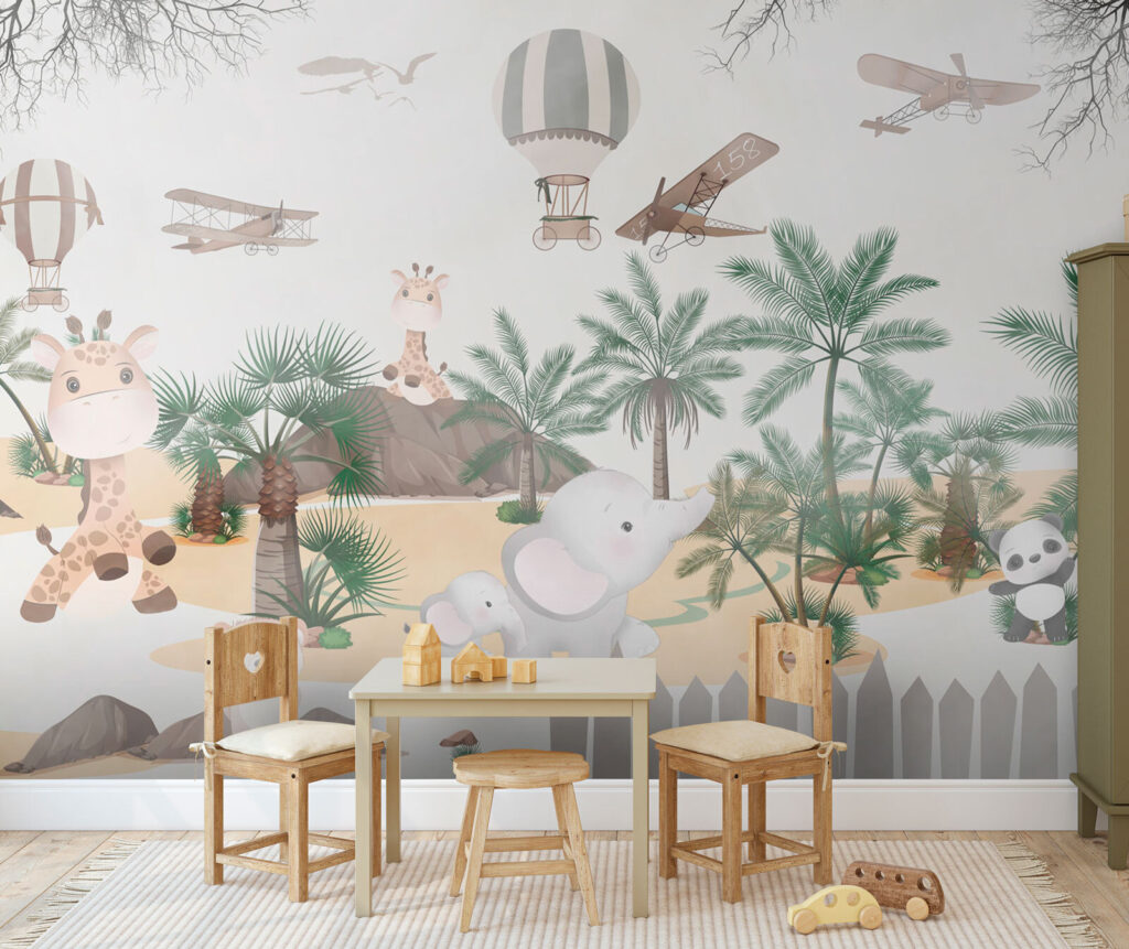 Safaridieren achter witte hekjes — interieur 3