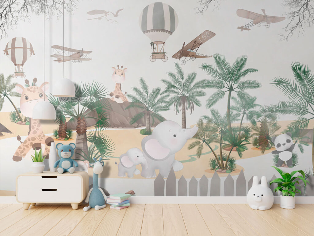 Safaridieren achter witte hekjes — interieur 1