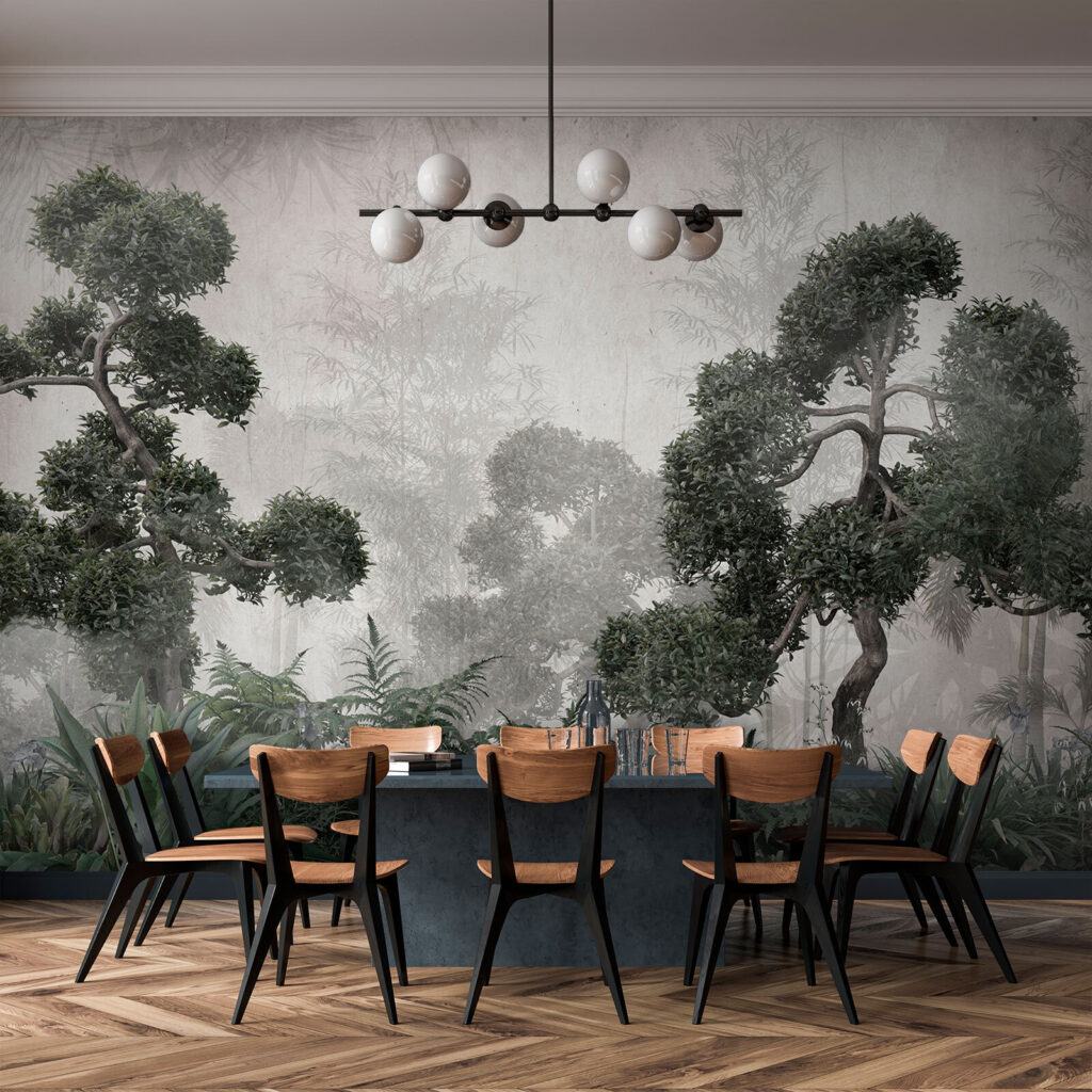 Ronde boomkronen boven jungle — interieur 3