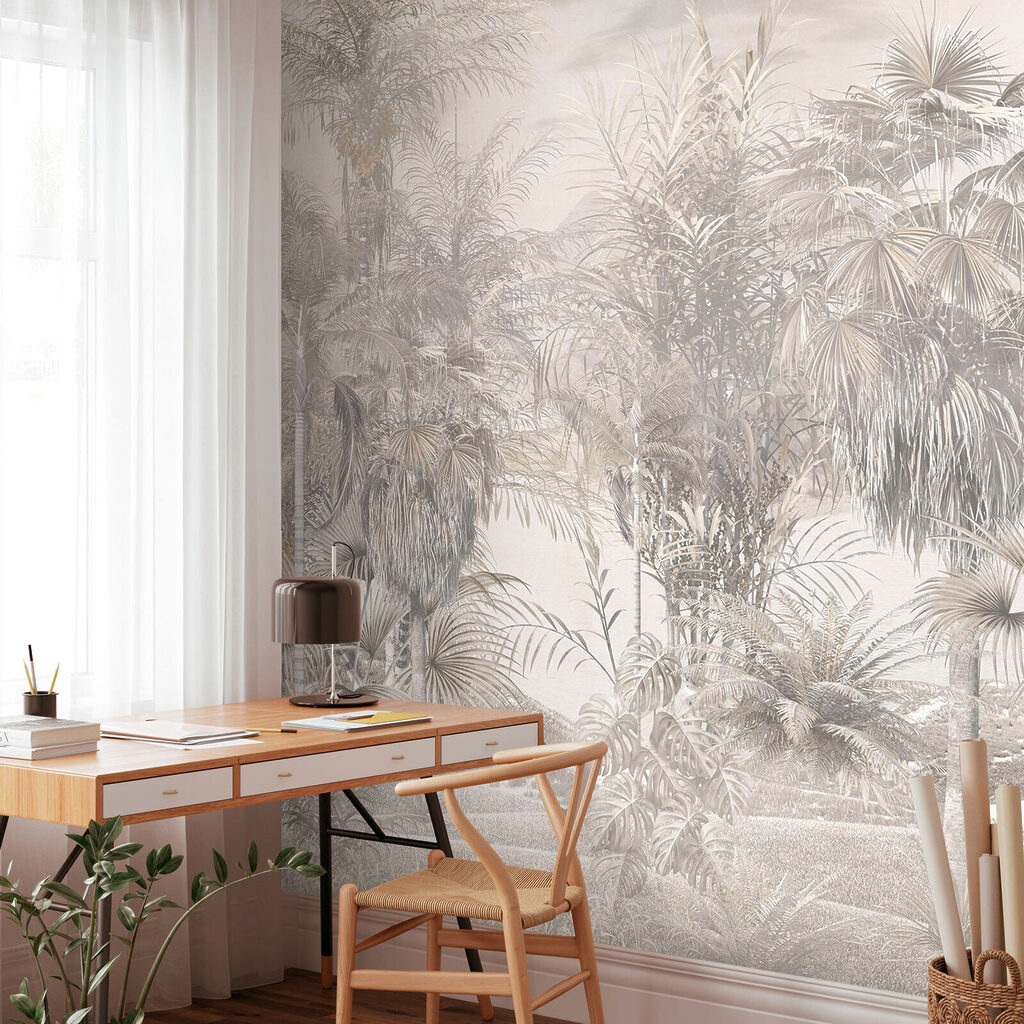Palmen in grijze verte — interieur 4