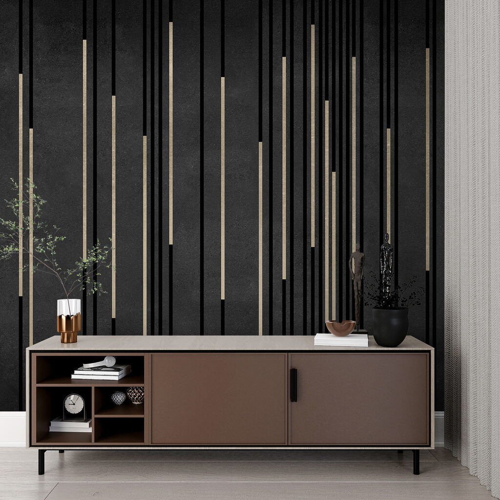 Zwart-witte achtergrond met verticale lijnen — interieur 5