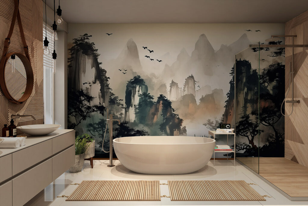 Boten tussen hoge rotspieken — interieur 1