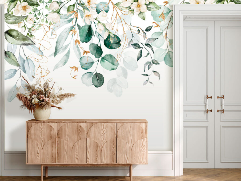 Ronde bladranken dalen neer — interieur 3