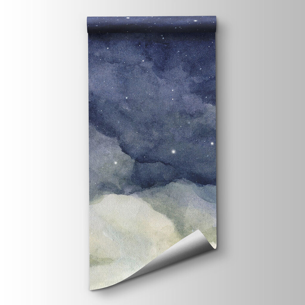 Maan en wolken bij nacht — productweergave