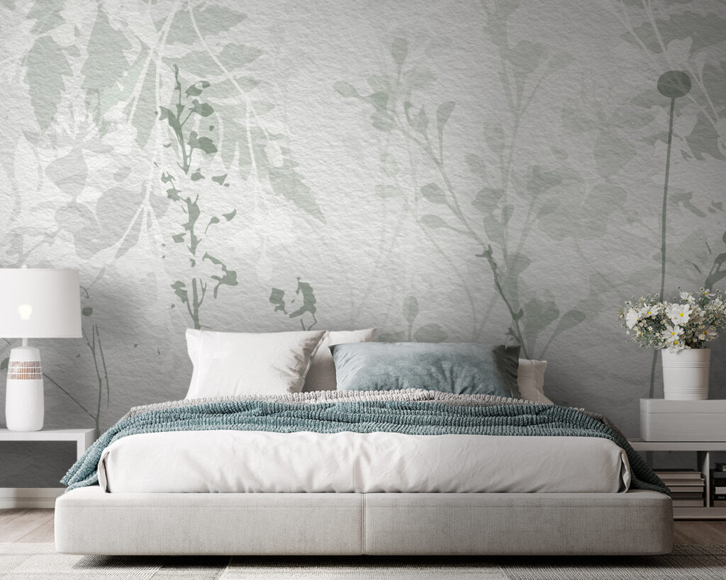Verfijnde botanische silhouetten in zachte tinten — interieur 1