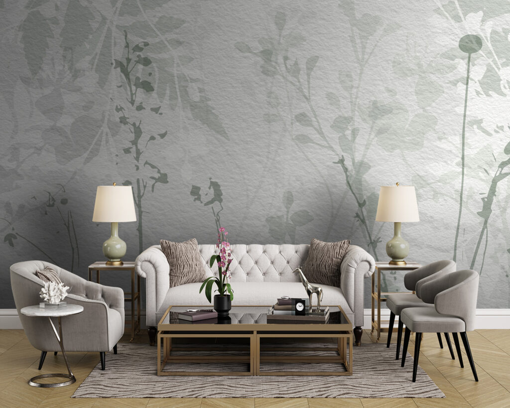 Verfijnde botanische silhouetten in zachte tinten — interieur 3