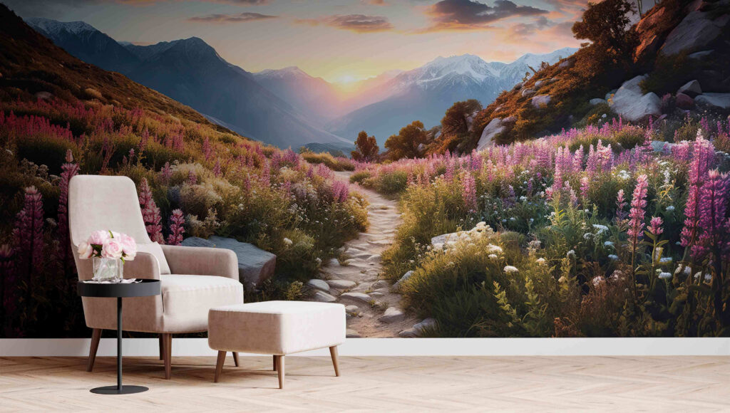 Pad tussen hoge bloemaren — interieur 1