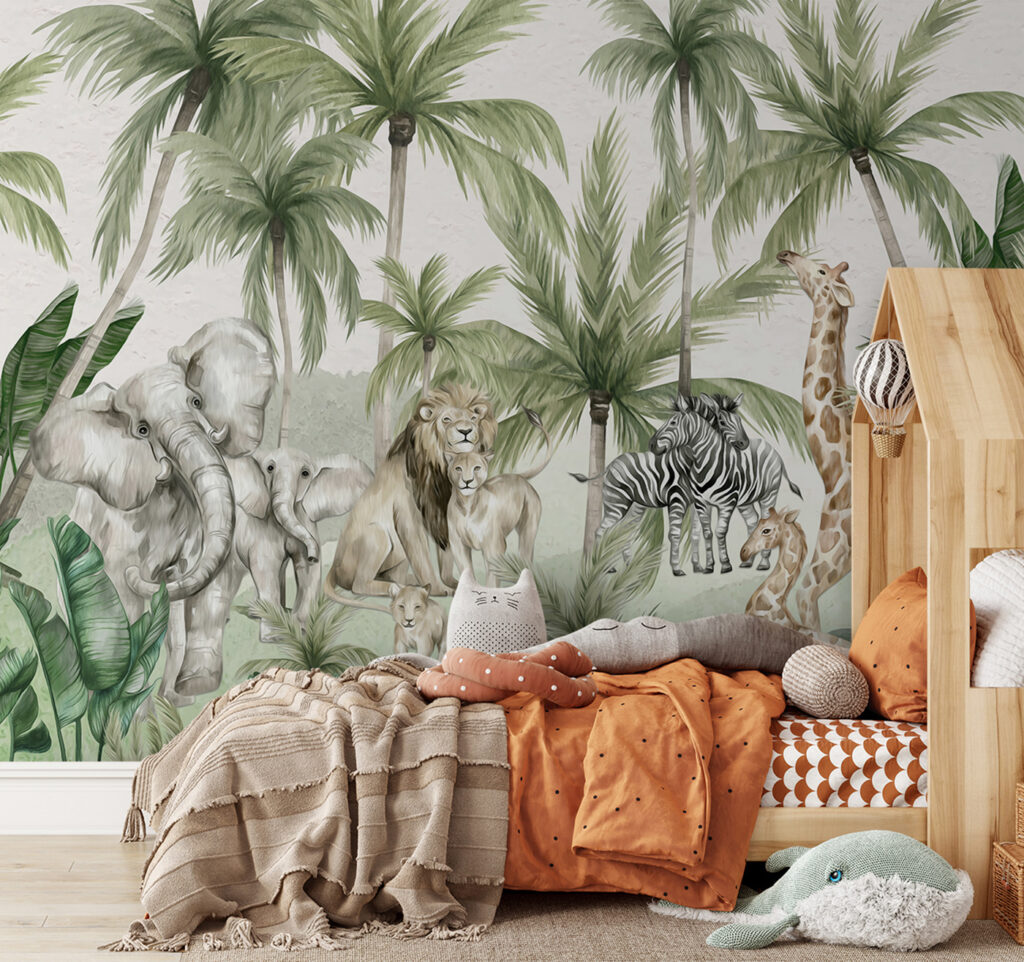 Safaridieren in een palmtuin — interieur 3