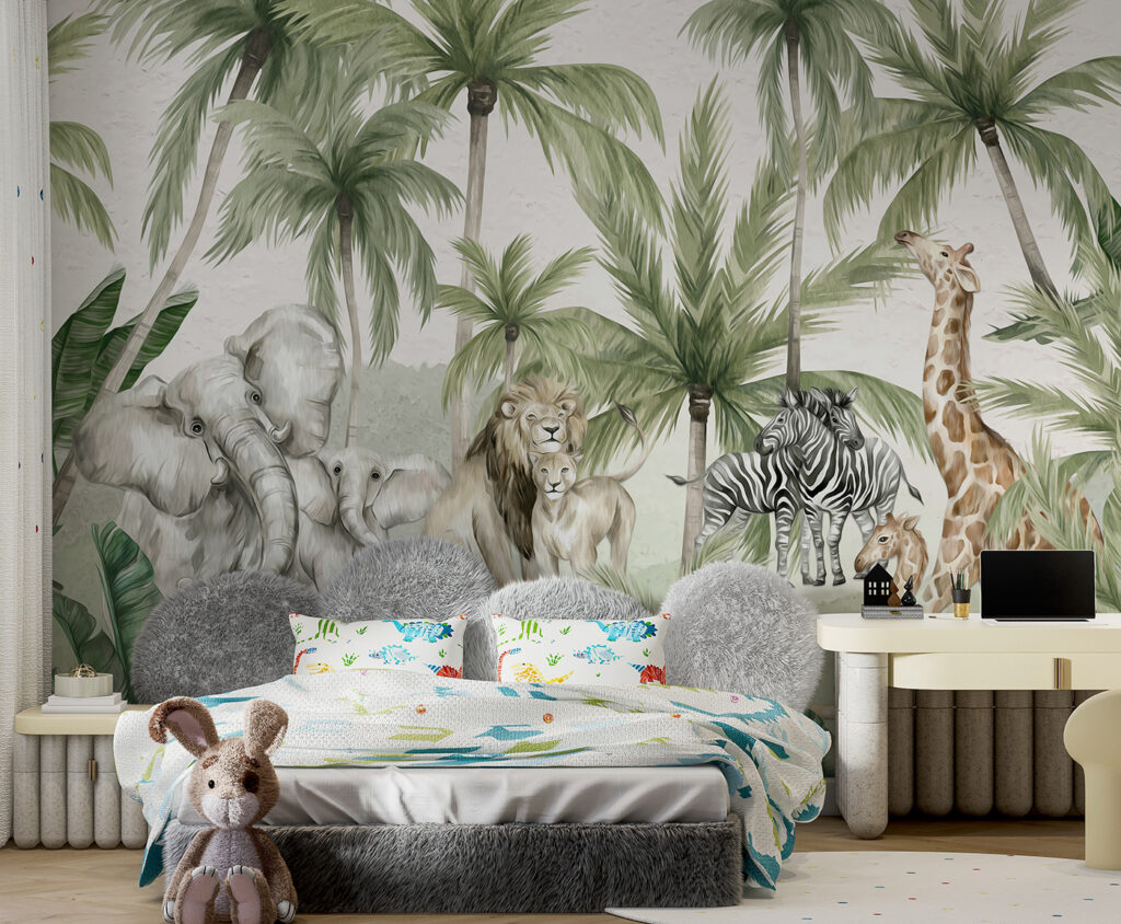 Safaridieren in een palmtuin — interieur 2