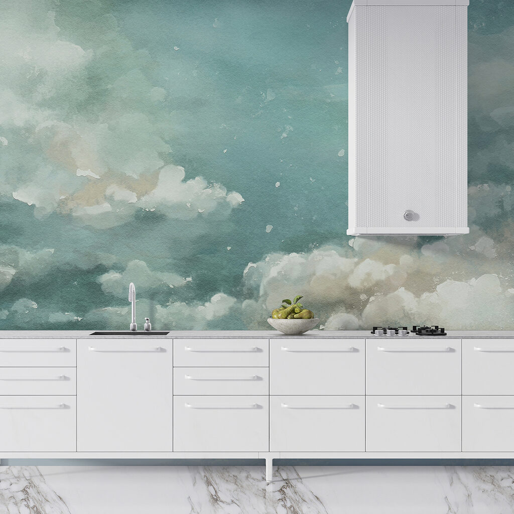 Wolken in turquoise hemel — interieur 4