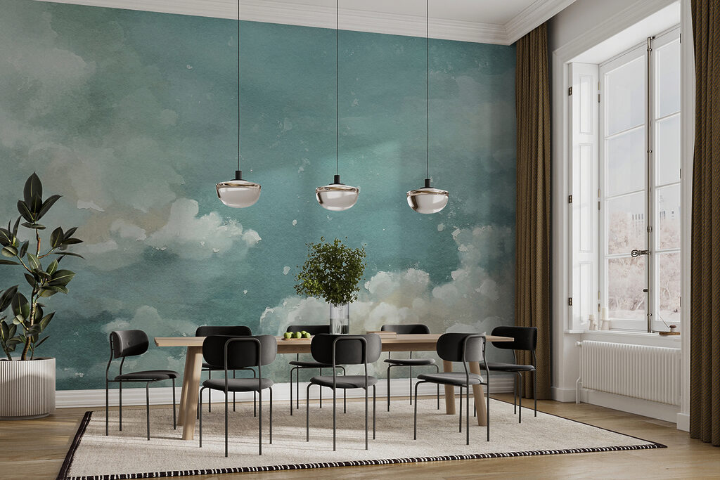 Wolken in turquoise hemel — interieur 5