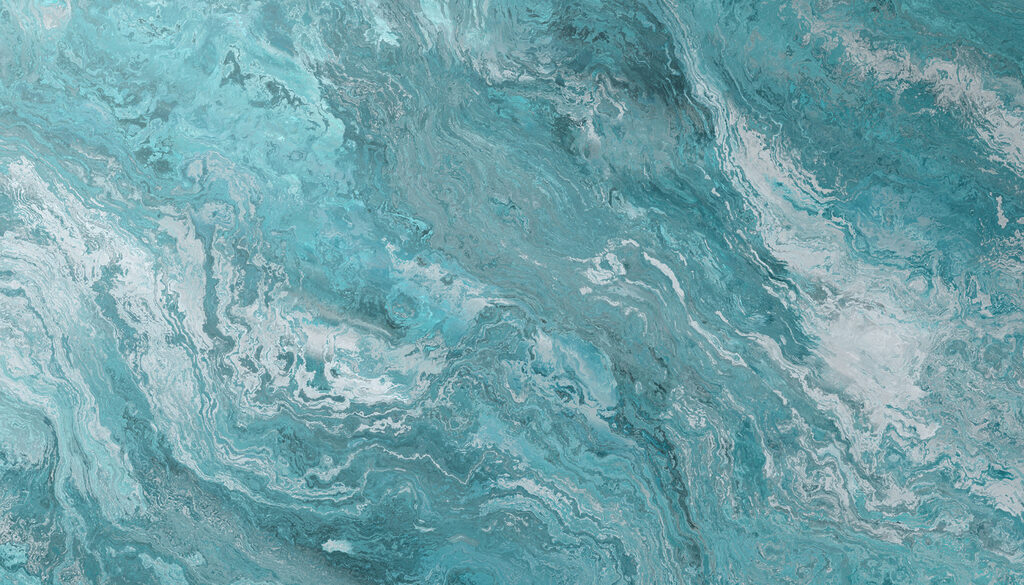 Turquoise steenbanden in golven — volledig ontwerp