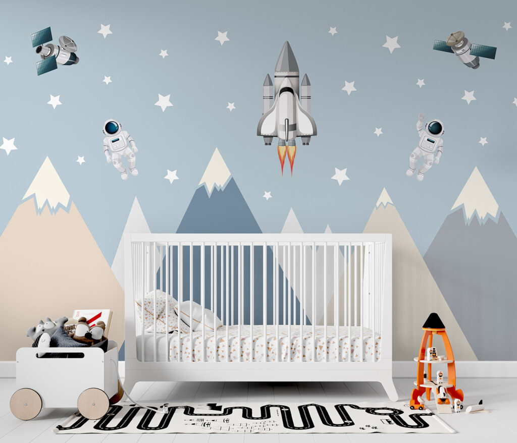 Astronauten boven vlakke bergen — interieur 6
