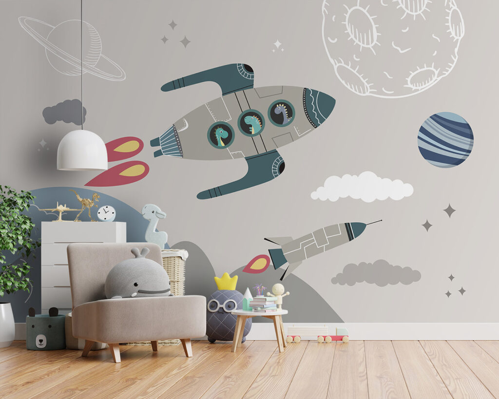 Raketjes tussen sterren, planeten — interieur 1
