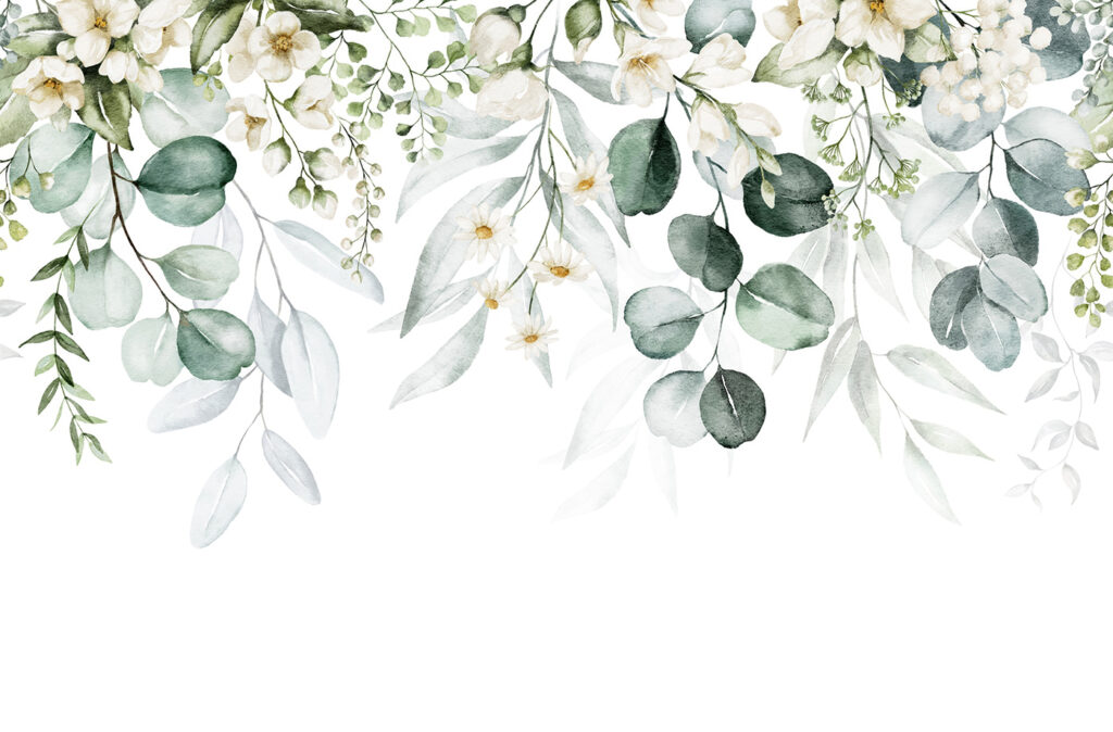 Verfijnde bloemen in zachte kleuren — volledig ontwerp