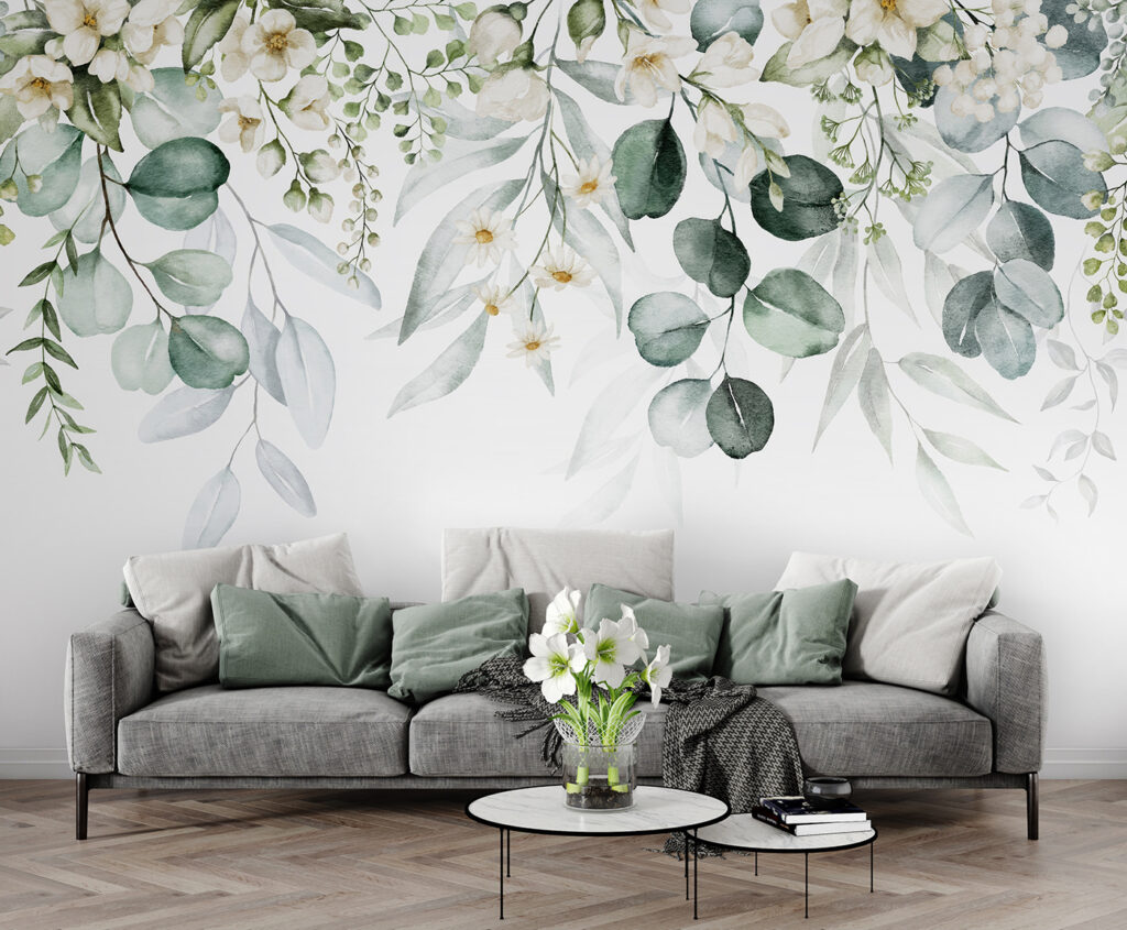 Verfijnde bloemen in zachte kleuren in een interieur
