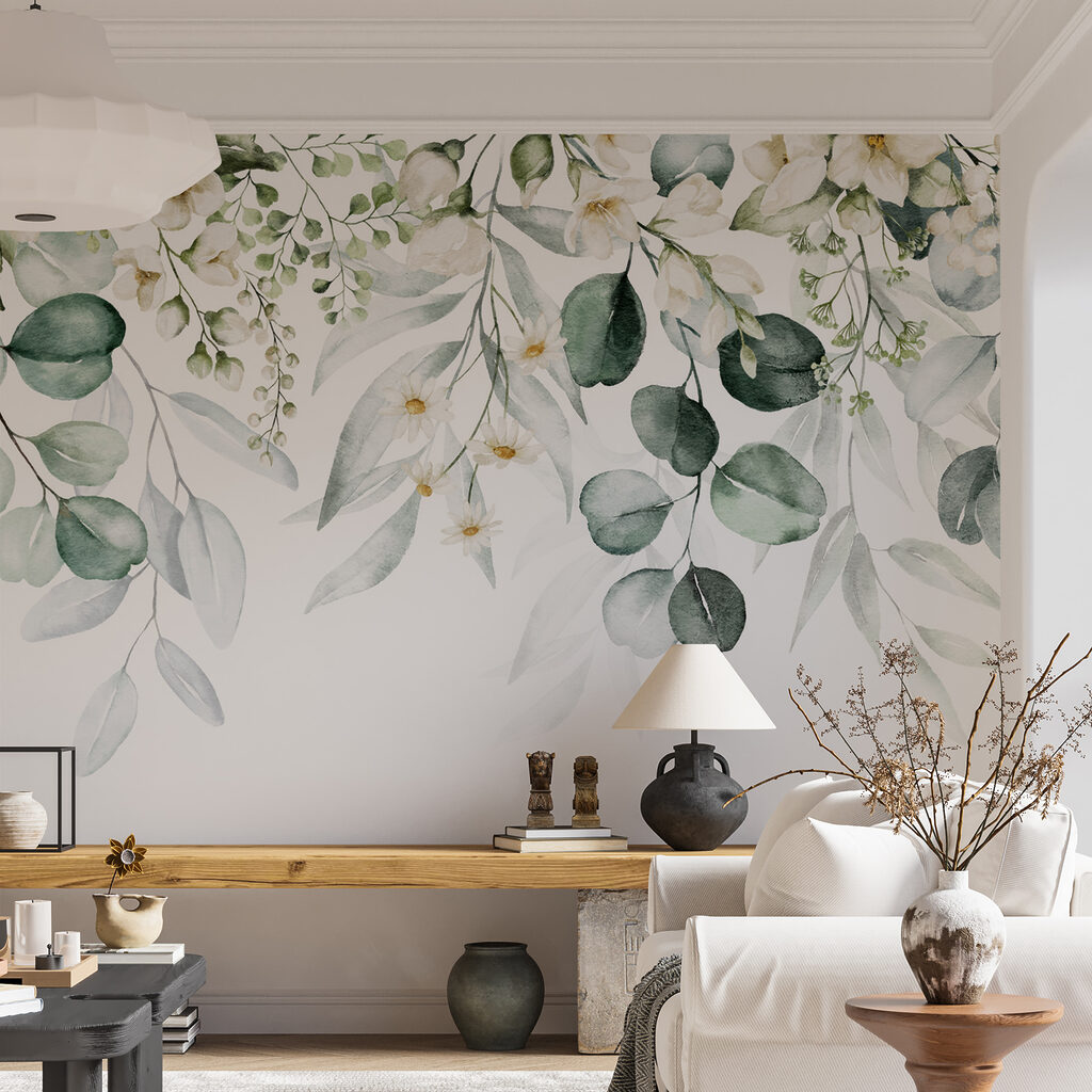 Verfijnde bloemen in zachte kleuren — interieur 9