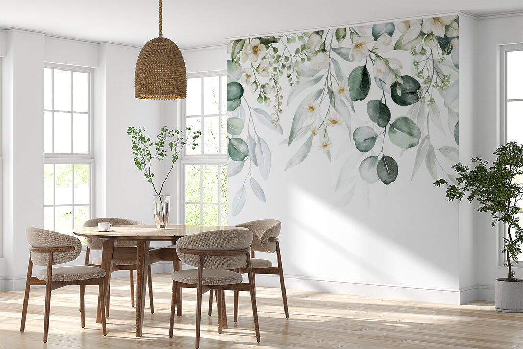 Verfijnde bloemen in zachte kleuren — interieur 8