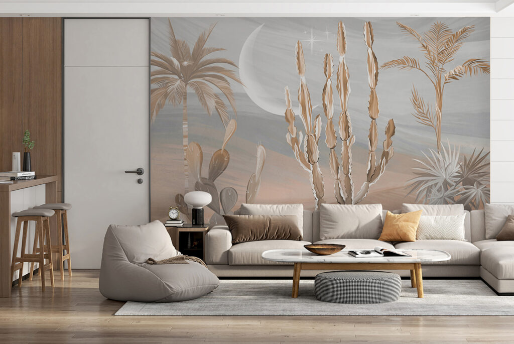 Cactussen in een maanwoestijn — interieur 3