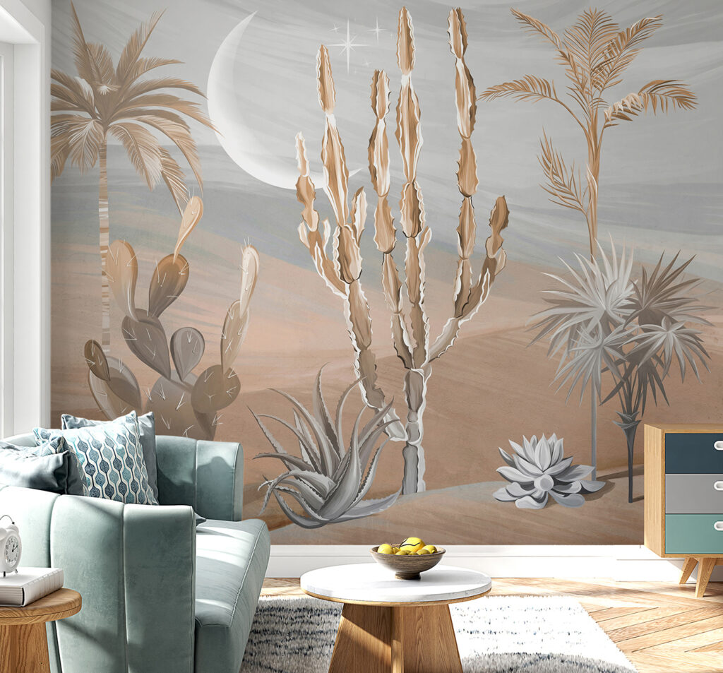 Cactussen in een maanwoestijn — interieur 4