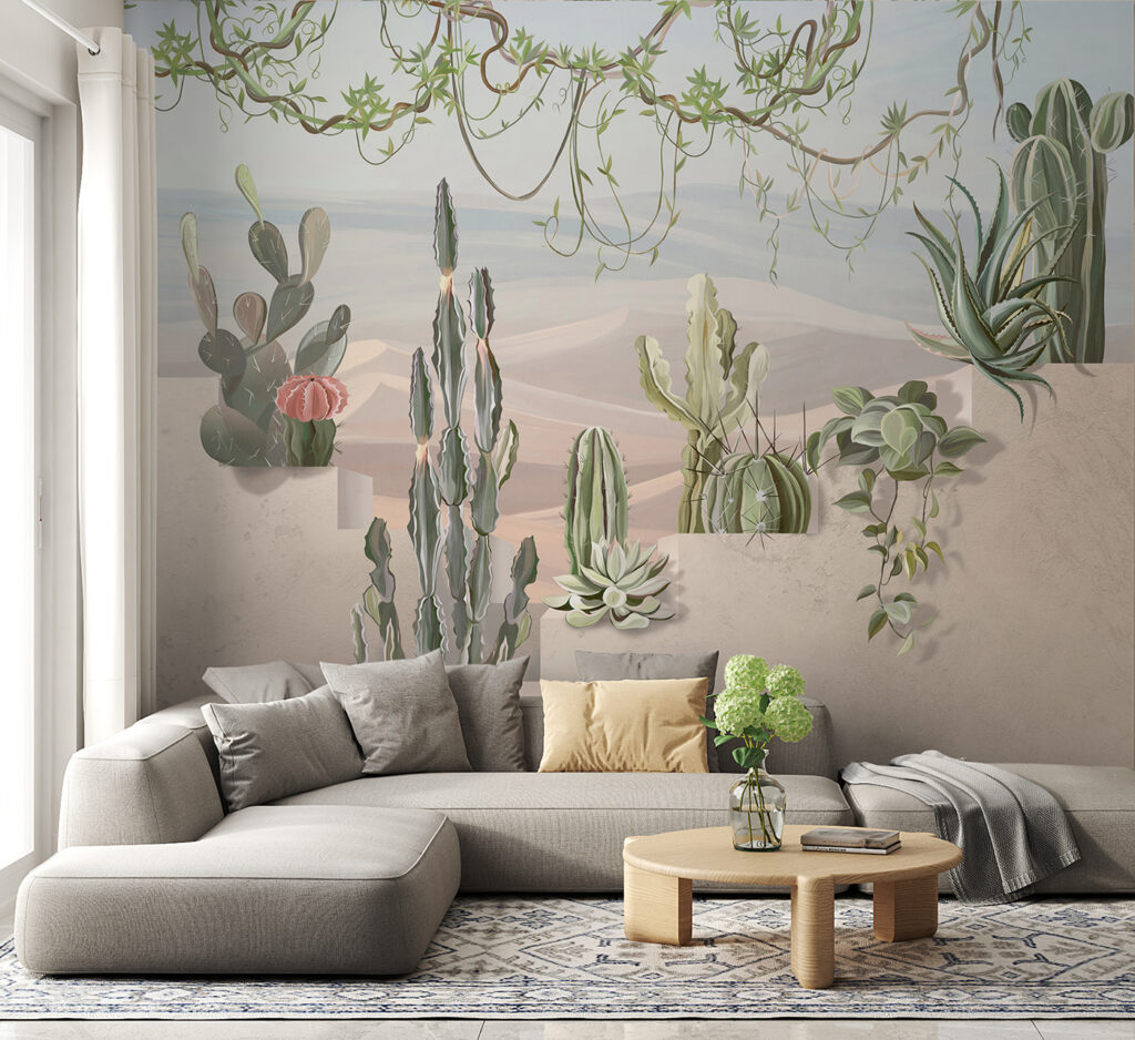 Woestijnplanten in een vredig landschap — interieur 3
