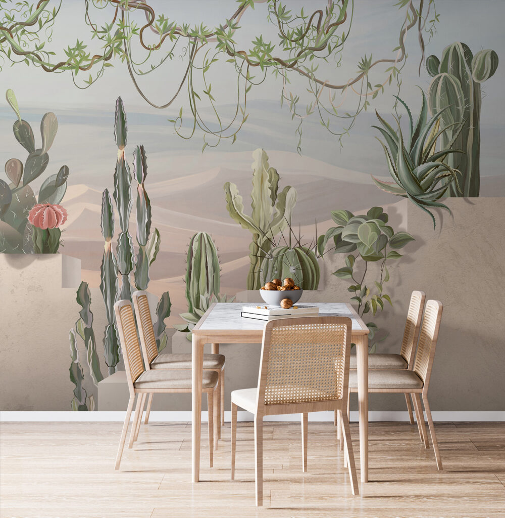 Woestijnplanten in een vredig landschap — interieur 4