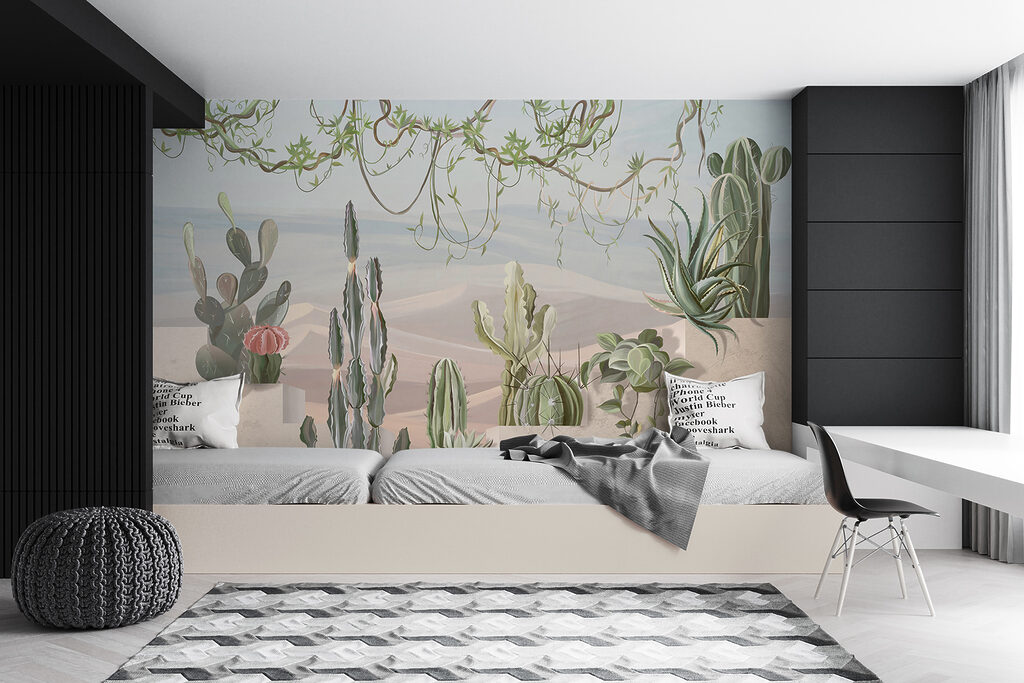 Woestijnplanten in een vredig landschap — interieur 6