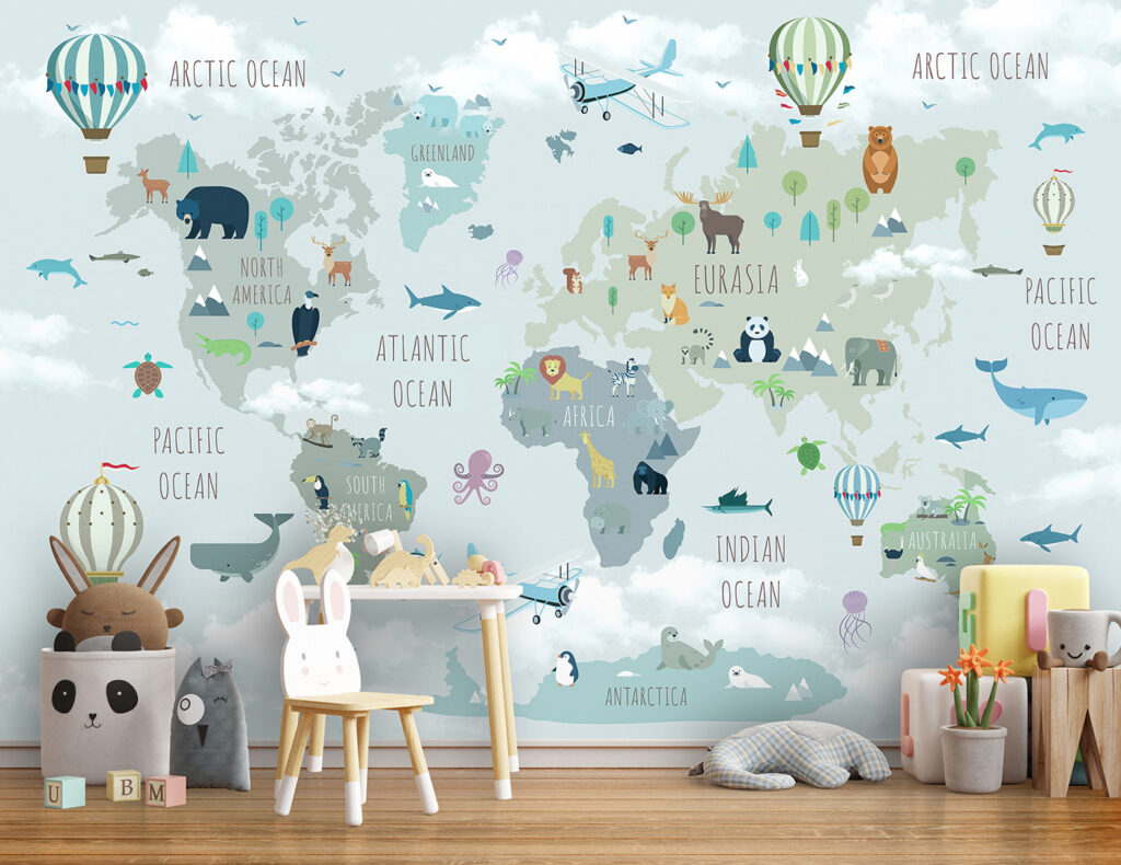 Dierenkaart met luchtballonnen — interieur 2