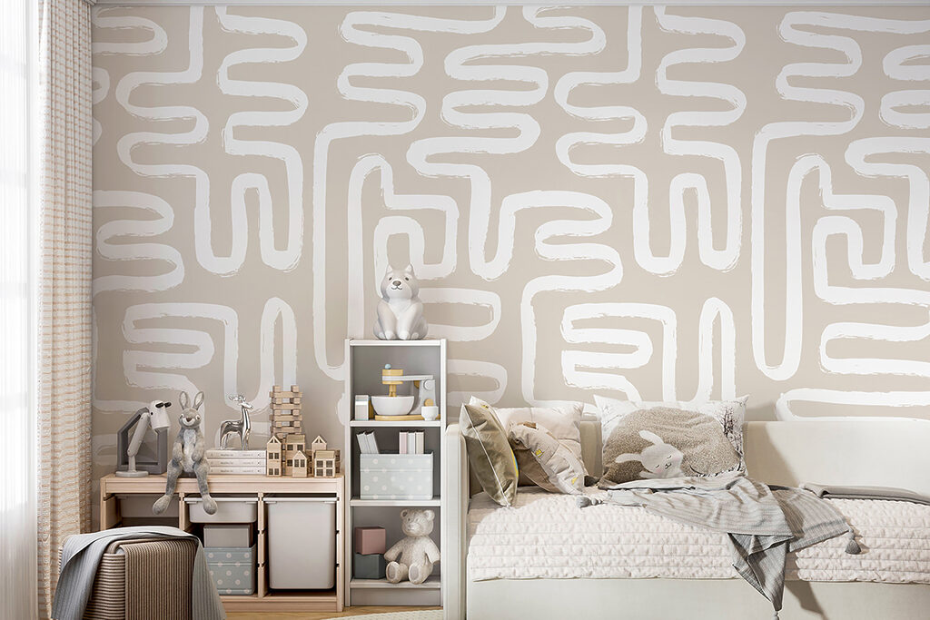 Witte lijnen als doolhof — interieur 8