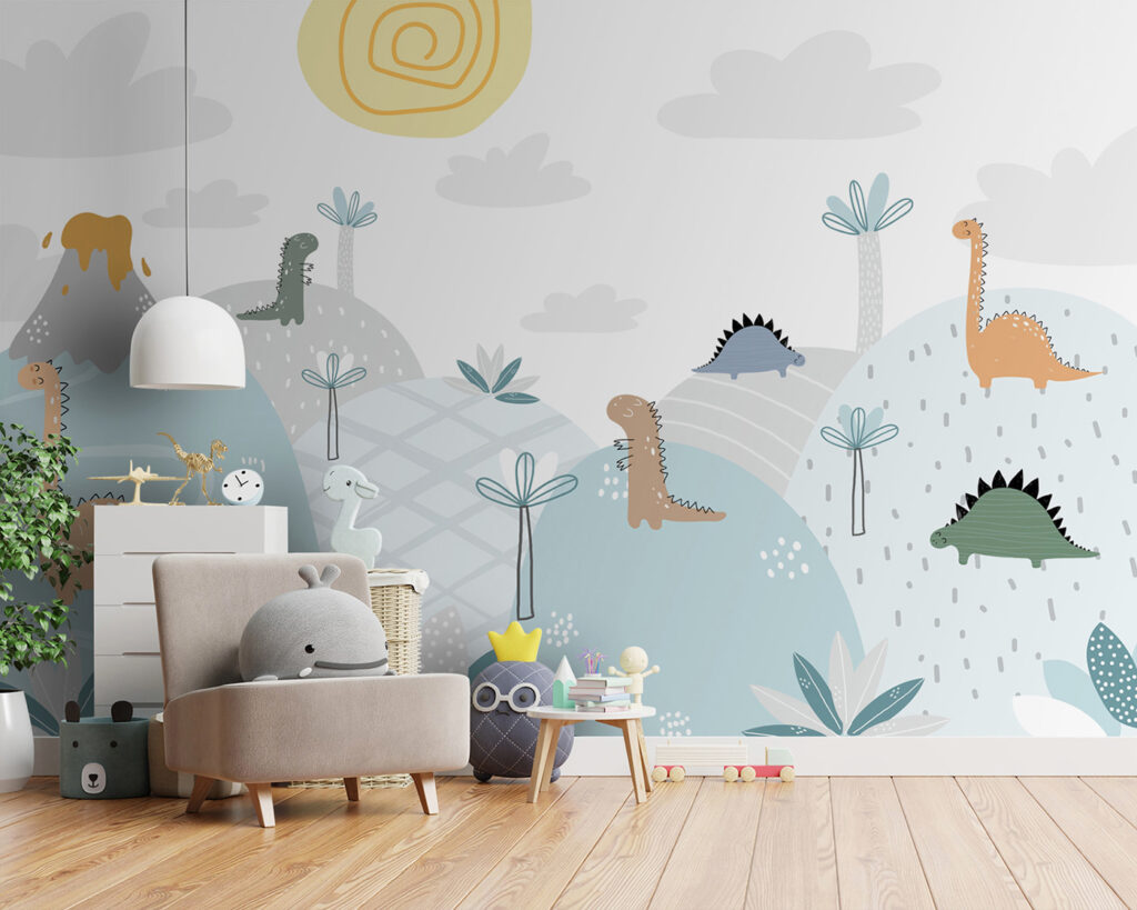 Dinosaurussen tussen pastelvulkanen — interieur 1