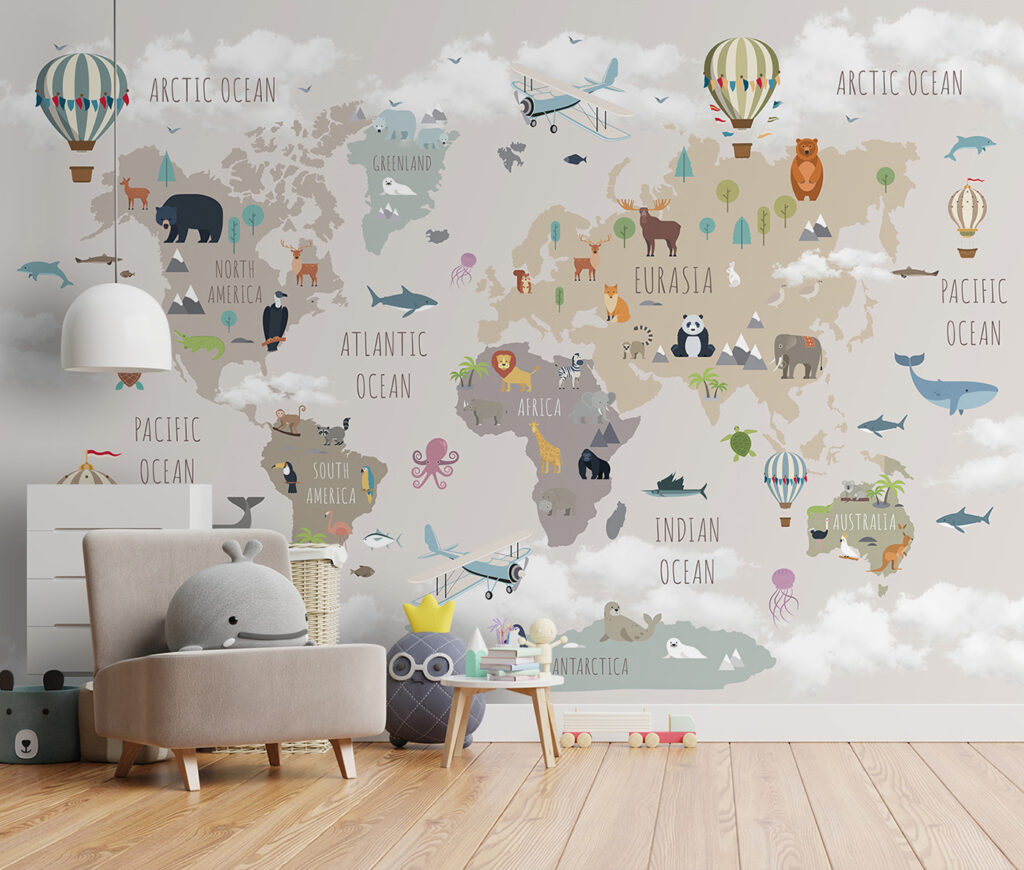 Dierenkaart met luchtballonnen — interieur 2