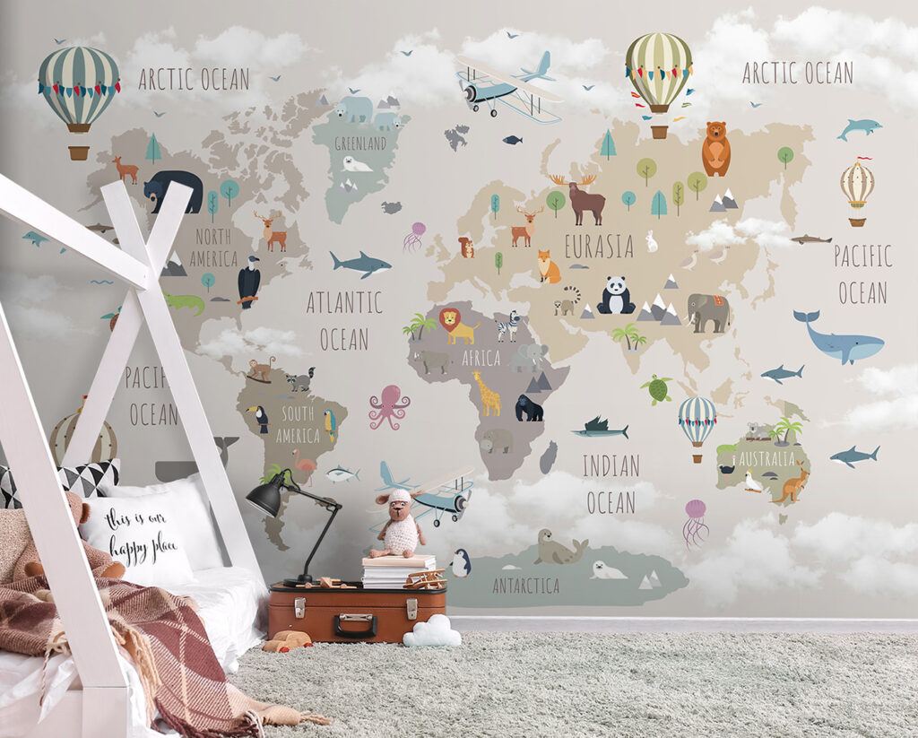 Dierenkaart met luchtballonnen — interieur 3