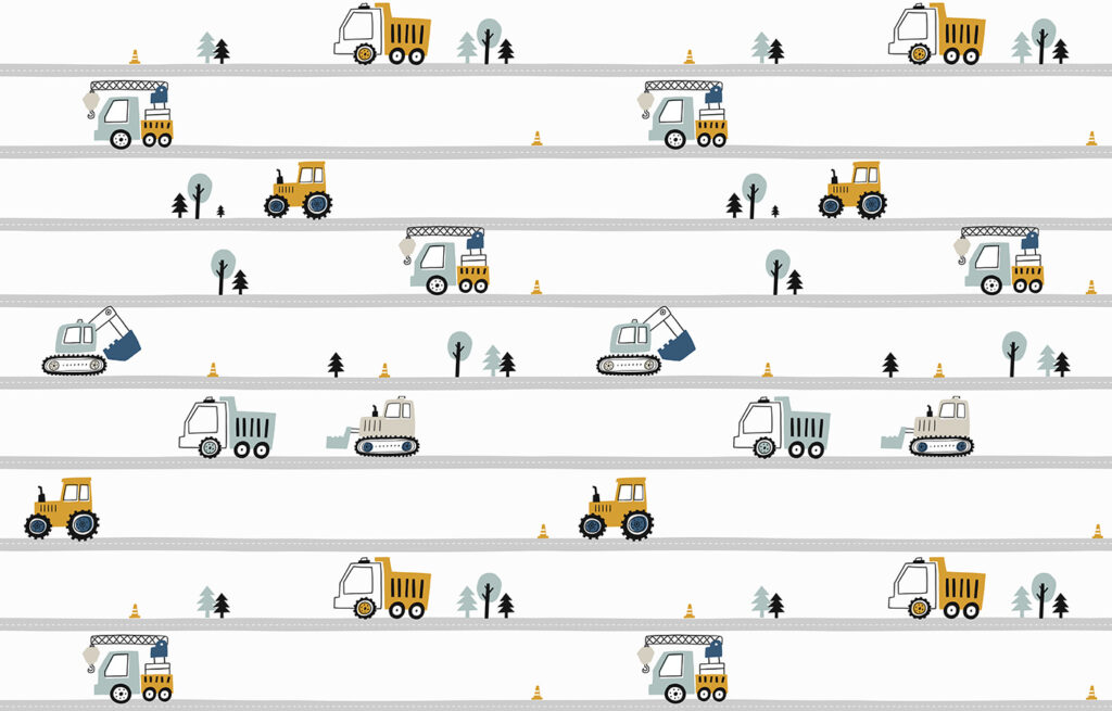 Werkverkeer in dunne rijtjes — volledig ontwerp