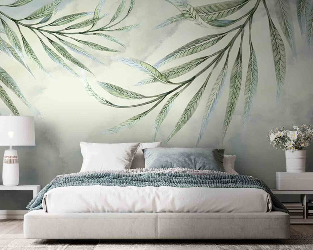 Hangende bladeren op verf — interieur 2