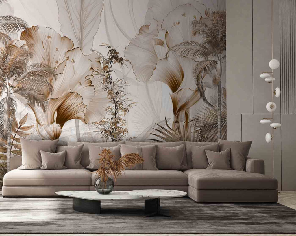 Jungle in honingkleurige lijnen — interieur 3